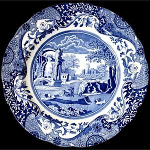 Spode Blue Italian Fine Earthenware Pasta Serving Bowl, 8.5Inch - Blue/White